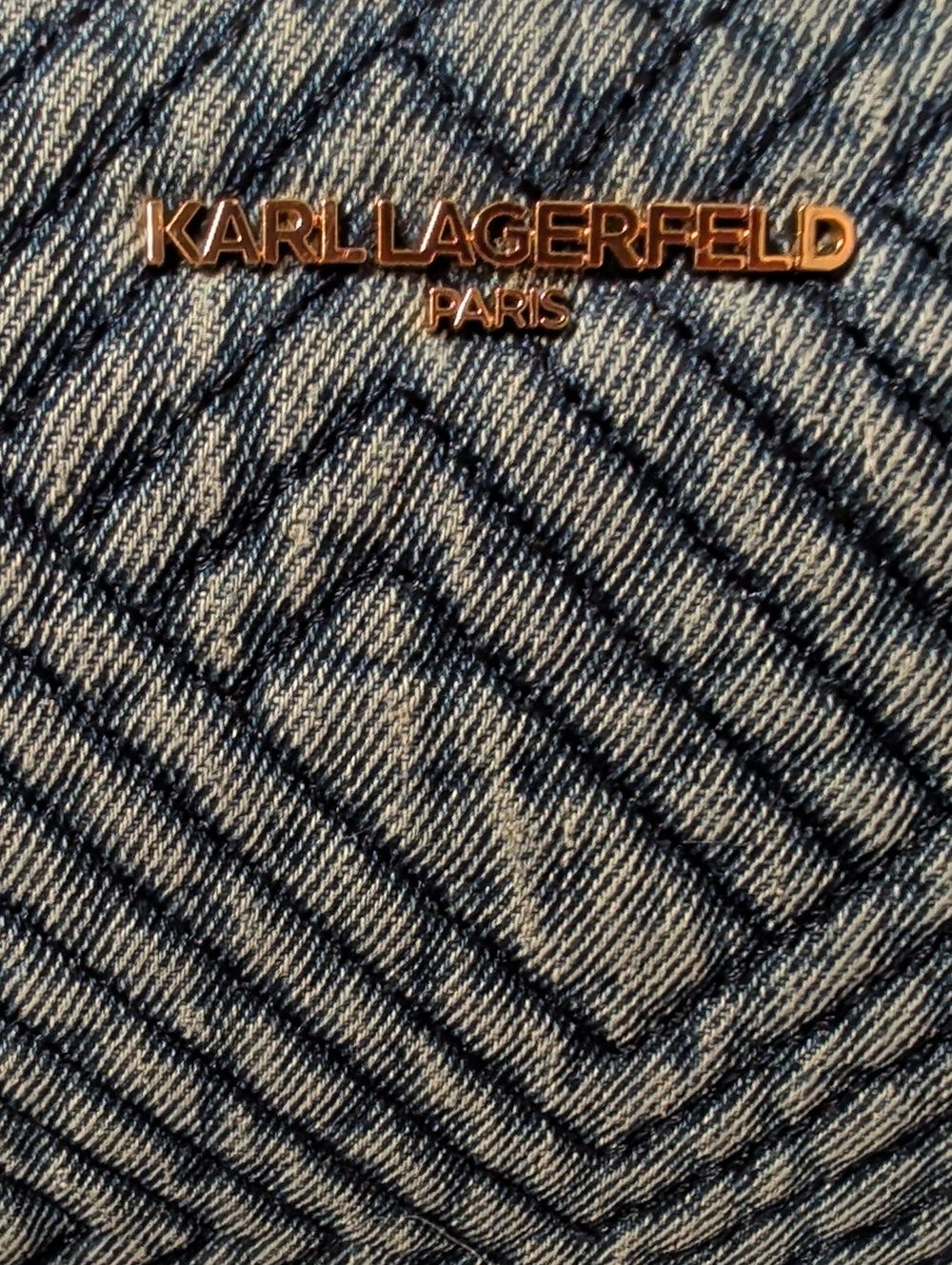 Karl Lagerfeld Denim Combo Crossbody Bag with Logo Strap NWT - Picture 3 of 15